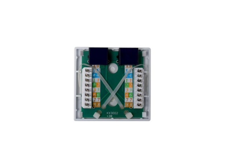 Розетка компьютерная 8P8C (RJ-45) кат.5E UTP 2 порта TOKOV ELECTRIC TKE-SMB-8P8C-2P-UTP
