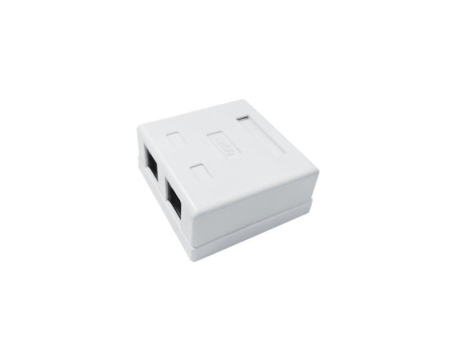 Розетка компьютерная 8P8C (RJ-45) кат.5E UTP 2 порта TOKOV ELECTRIC TKE-SMB-8P8C-2P-UTP