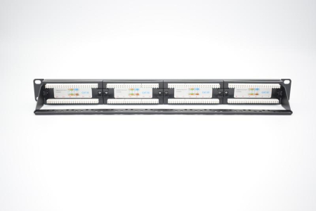 Патч-панель 19дюйм 1U кат.5E неэкранир. 24 порта RJ-45 Dual IDC с задн. кабельным организатором TOKOV ELECTRIC TKE-PP-5E-1U-24P-UTP-CO