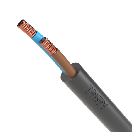 Провод TOKOV ELECTRIC ПВС 2х1.5 380В Ч (уп.100м) 1945515