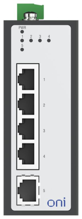 Коммутатор промышленный неуправляемый ISU-430 Ethernet 5 портов 10/100BaseT разъем RJ45 24В AC/12/24/48В DC с резервированием ONI ISU-430-5FE0000000000
