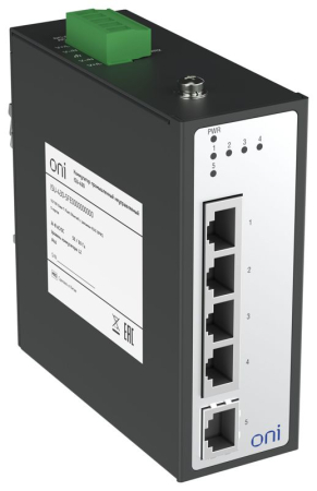 Коммутатор промышленный неуправляемый ISU-430 Ethernet 5 портов 10/100BaseT разъем RJ45 24В AC/12/24/48В DC с резервированием ONI ISU-430-5FE0000000000