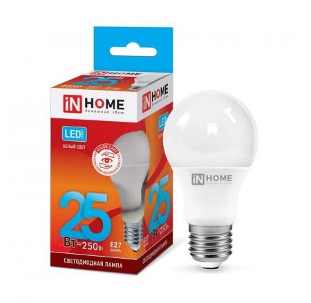 Лампа светодиодная LED-A65-VC 25Вт грушевидная 4000К нейтр. бел. E27 2380лм 230В IN HOME 4690612024080