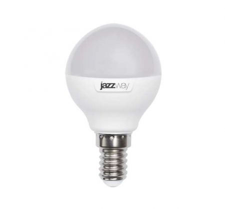 Лампа светодиодная PLED-SP 9Вт G45 шар 3000К тепл. бел. E14 820лм 230В JazzWay 2859570A