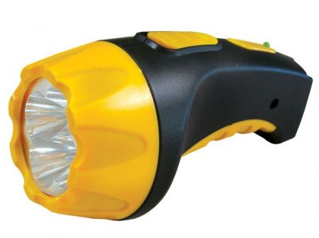 Фонарь аккумуляторный LED3804 4LED аккум. SLA 220В пластик. черн./желт. (кор.) Ultraflash 9215