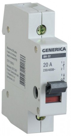 Выключатель нагрузки (мини-рубильник) 1п ВН-32 20А GENERICA IEK MNV15-1-020