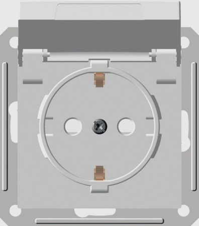 Розетка 1-м СП W59 Aqua 16А IP44 с заземл. защ. шторки в сборе бел. SE RS16-152B-18