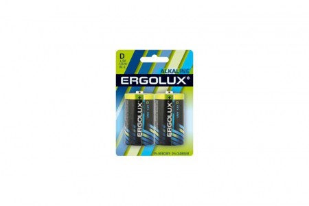 Элемент питания алкалиновый D/LR20 1.5В Alkaline BL-2 (блист.2шт) Ergolux 11752