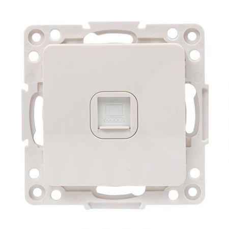 Розетка компьютерная 1-м Стокгольм RJ45 механизм бел. PROxima EKF EYK01-035-10