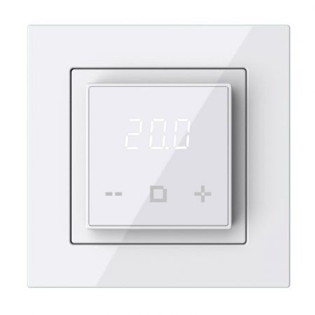 Термостат программируемый с Wi-Fi 3.6кВт 16А для теплых полов с датчиком темперутары пола с возможн. установкой в рамку Legrand Valena и Schneider Unica бел. Extherm ET-44(w)