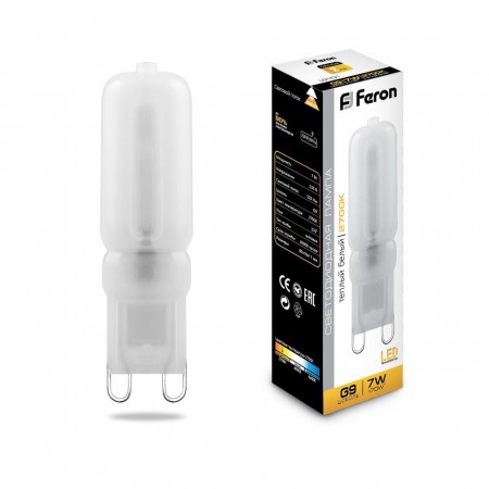 Лампа светодиодная Feron LB-431 G9 7W 2700K 25755