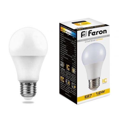 Лампа светодиодная Feron LB-93 Шар E27 12W 2700K 25489