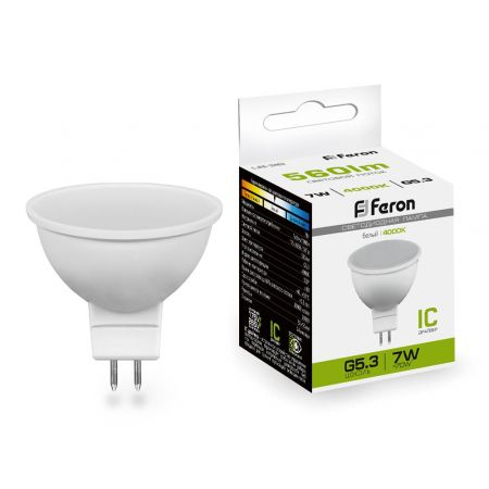 Лампа светодиодная Feron LB-26 MR16 G5.3 7W 4000K 25236