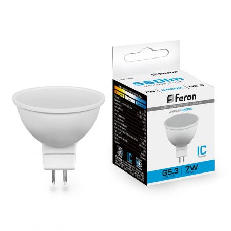 Лампа светодиодная Feron LB-26 MR16 G5.3 7W 6400K 25237