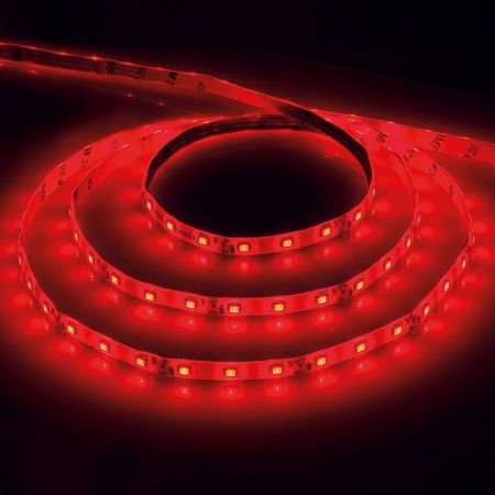 Cветодиодная LED лента Feron LS603, 60SMD(2835)/м 4.8Вт/м  5м IP20 12V красный 27672