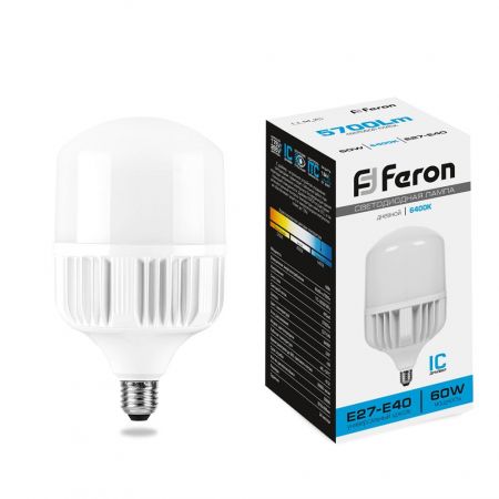 Лампа светодиодная Feron LB-65 E27-E40 60W 6400K 25782