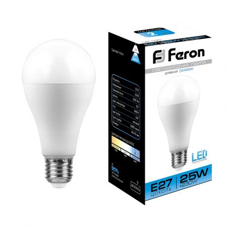 Лампа светодиодная Feron LB-100 Шар E27 25W 6400K 25792