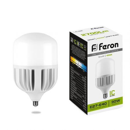 Лампа светодиодная Feron LB-65 E27-E40 30W 4000K 25818