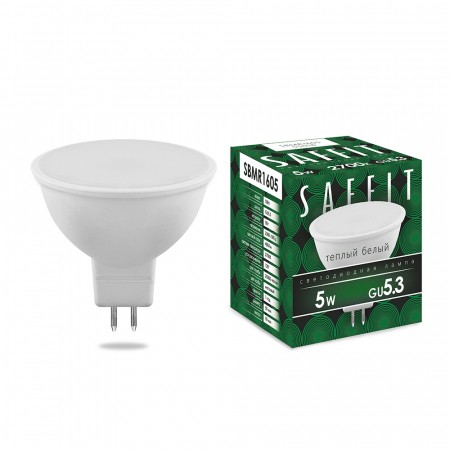 Лампа светодиодная SAFFIT SBMR1605 MR16 GU5.3 5W 2700K 55016