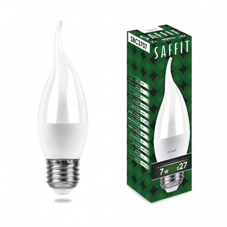 Лампа светодиодная SAFFIT SBC3707 Свеча на ветру E27 7W 4000K 55057