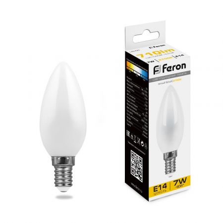 Лампа светодиодная Feron LB-570 Свеча E14 9W 4000K 25799