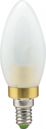 Лампа светодиодная, 6LED(3.5W) 230V E14 4000K матовая золото, LB-70 25303