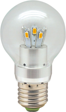 Лампа светодиодная, 10LED(5W) 230V E27 4000K матовая, LB-42 25330