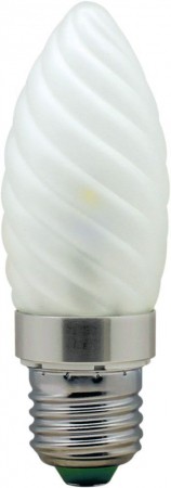 Лампа светодиодная, 6LED(3.5W) 230V E27 2700K матовая хром, LB-77 25341