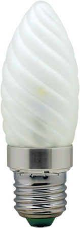 Лампа светодиодная, 6LED(3.5W) 230V E27 4000K матовая хром, LB-77 25342