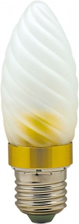 Лампа светодиодная, 6LED(3.5W) 230V E27 4000K матовая золото, LB-77 25354