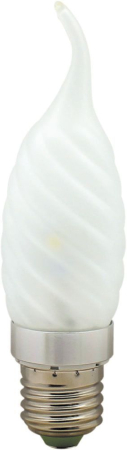Лампа светодиодная, 6LED(3.5W) 230V E14 4000K матовая хром, LB-78 25365