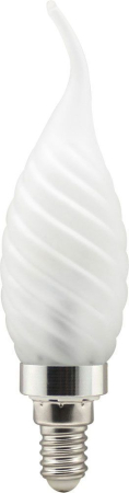 Лампа светодиодная, 6LED(3.5W) 230V E14 6400K матовая хром, LB-78 25366