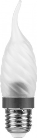 Лампа светодиодная, 6LED(3.5W) 230V E27 6400K матовая хром, LB-78 25369