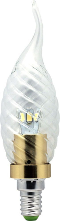 Лампа светодиодная, 6LED(3.5W) 230V E14 2700K золото, LB-78 25370