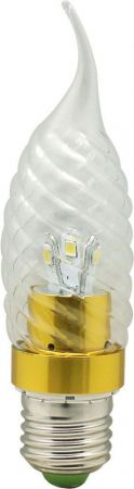 Лампа светодиодная, 6LED(3.5W) 230V E27 2700K золото, LB-78 25373