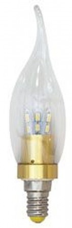 Лампа светодиодная, 12LED(4,5W) 230V E14 2700K, LB-71 25469