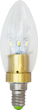 Лампа светодиодная, 6LED(3.5W) 230V E14 2700K золото, LB-70 25254