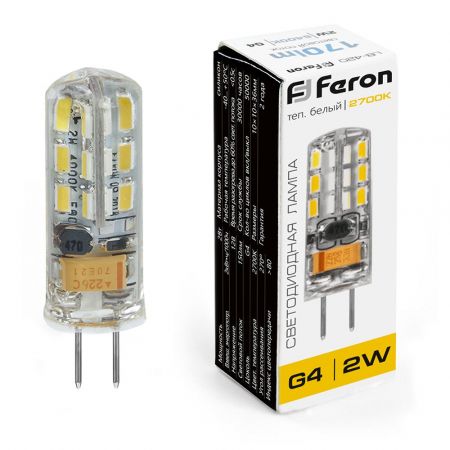 Лампа светодиодная Feron LB-420 G4 2W 2700K 25858