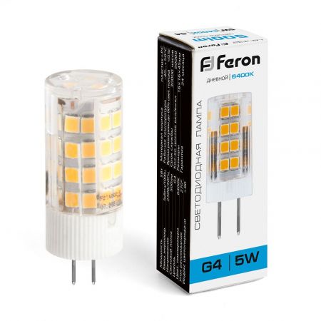 Лампа светодиодная Feron LB-432 G4 5W 6400K 25862