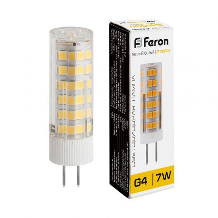 Лампа светодиодная Feron LB-433 G4 7W 2700K 25863