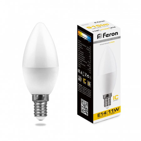 Лампа светодиодная Feron LB-770 Свеча E14 11W 2700K 25941