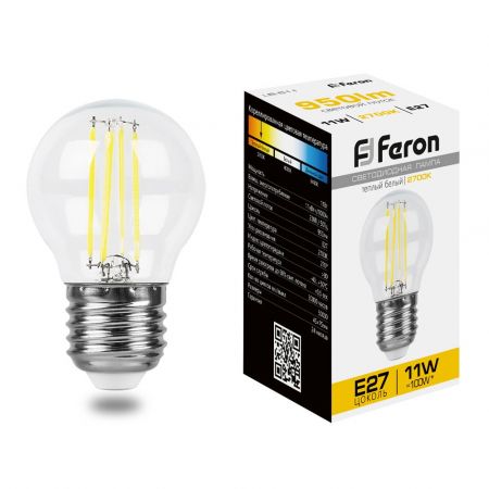 Лампа светодиодная Feron LB-511 Шарик E27 11W 2700K 38015