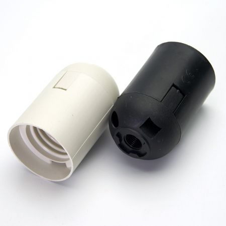 LH109 Патрон E27, 230V, самозатухающий пластик, цвет белый, размер 38*55 мм 41036