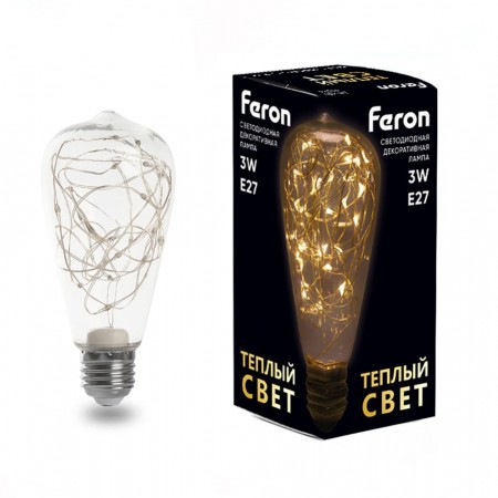 Лампа светодиодная Feron LB-380 E27 3W 2700K 41674