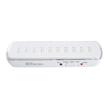 Светильник аварийный, 30 LED AC/DC, белый, EM110 41532