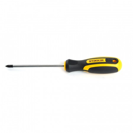 Отвертка крестовая STEKKER Ph 1 х 100 мм, Cr-V двухкомпонентная рукоятка, SDM-PH1-100 39769