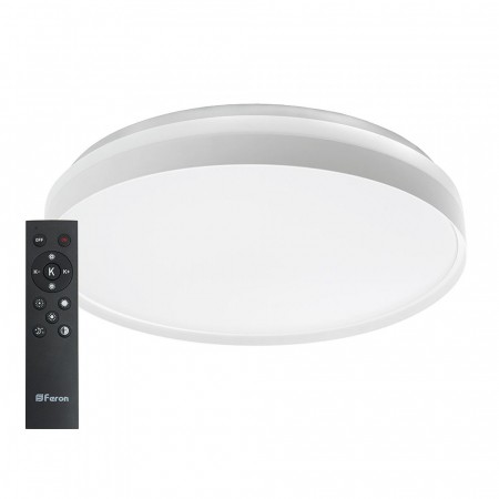 Светодиодный управляемый светильник Feron AL6230 “Simple matte” тарелка 80W 3000К-6500K белый 48072