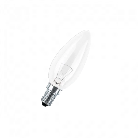 CLASSIC   B  CL 60W  230V  E14 ( d35x100) - лампа накаливания свеча прозрачная OSRAM