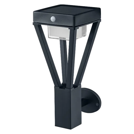 6W/3000K SOLAR+SENSOR IP44 550Lm  (ENDURA LED STYLE WALL BOUQUET) Чёрный - Уличный настенный садово-парковый светильник на солнечной батарее LEDVANCE