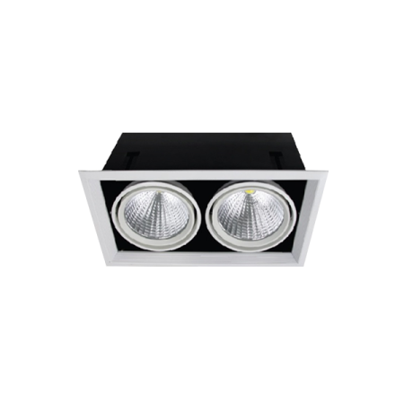 FL-LED Grille-111-2  60W  4000K 370*185*150мм 60Вт 4800Лм (светильник карданный светодиодный белый)